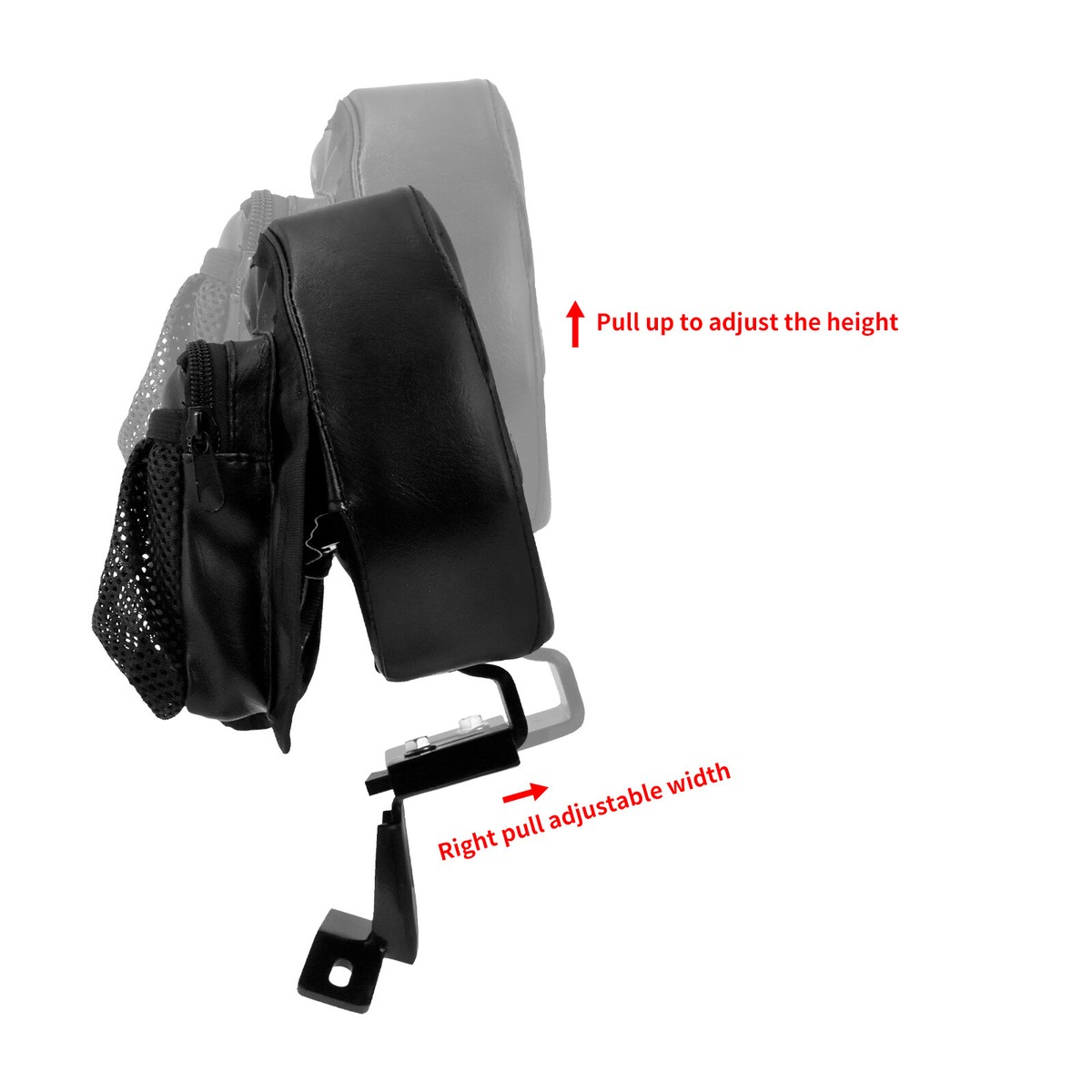 Front Driver Rider Black Backrest Pad For Harley Touring Road King Glide 09-23