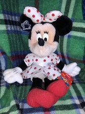 Applause Disney Minnie Mouse Plush Doll Red White Polka Dots 13 INCH TAGS