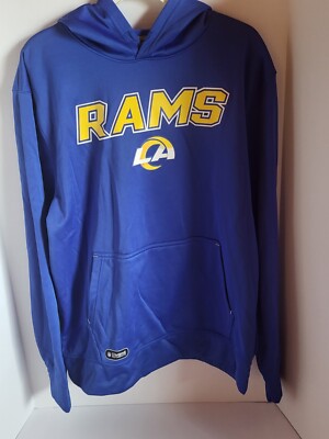 LA Rams Team Apparel Combine Authentic Hoodie Blue LARGE New