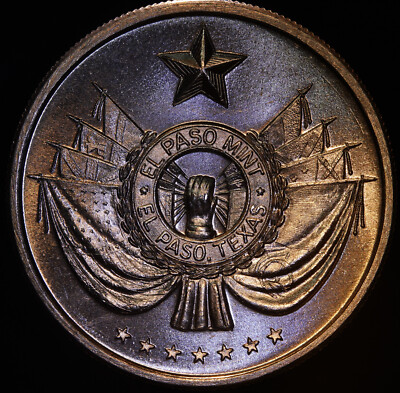 1974 El Paso Texas Mint Eagle Northern Star 1oz 999 FINE Silver