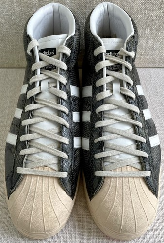 Adidas 465179 Pro Model Snakeskin Sneakers Blk/Wht/MTGold 2006 UK 11.5 US 12 - 第 3/17 張圖片