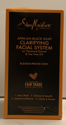 Shea Moisture African Black Soap Facial Regimen KIT