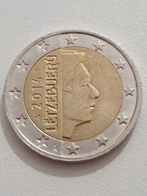 Pièce de 2 euro, 2014 Luxembourg. Très rare. - Photo 1/4