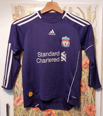 Purple Liverpool Fc Junior Goalkeeper Kit Adidas 2010-11 2011-12