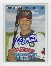 Adam Brett Walker Autographed 2016 Topps Heritage Minors Signed Card #90