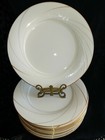 NORITAKE GOLDEN TIDE 7739 FINE CHINA JAPAN LOT 4 DINNER PLATES 10 5/8"