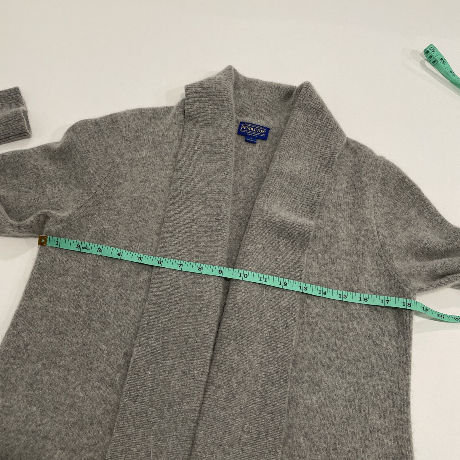 Pendleton Small Lambs Wool Angora Open Front Card… - image 11