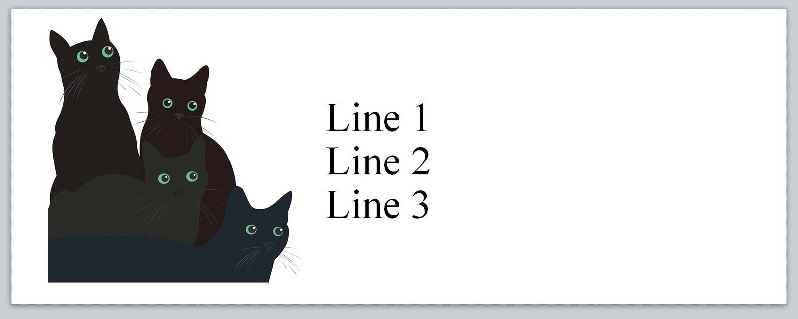 Personalized Address Labels Black Cats (JX 215)
