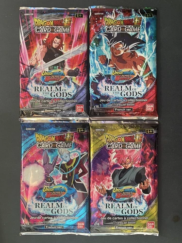 Lot de 4 Boosters Realm Of The Gods / B16- VF Dragon Ball Super Card Game