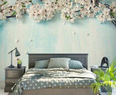 3D Flower Branch ZHUA7824 Wallpaper Wall Murals Removable Self-adhesive Amy