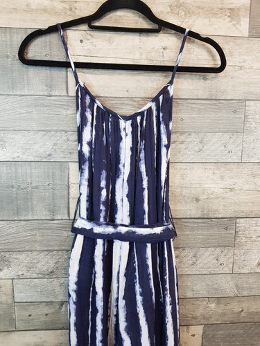By Anthropologie Tie Dye Jumpsuit Small Blue Casual All in One Summer Cotton BN - Imagen 3 de 12