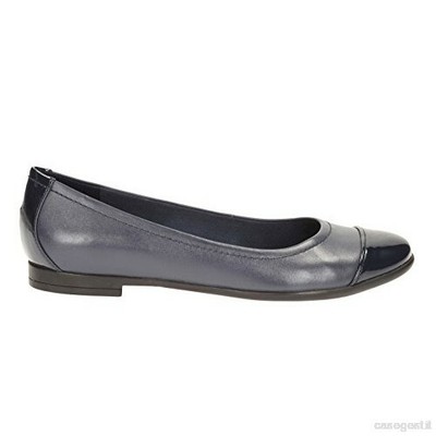 clarks womens navy flat shoes
