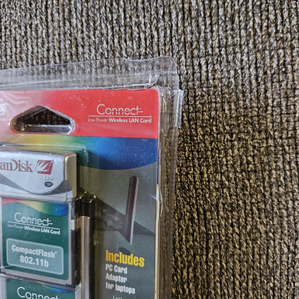 SanDisk Connect Low Power Wireless LAN Card w/ PC Adapter 802.11B SDWCFB-000-768 - Image 3 of 3