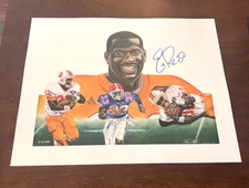 Errict Rhett Bucs Autographed Lithographed Rare Poster #291 of 300 19x24 Inches