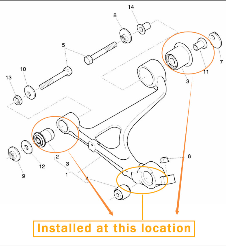 For Bentley Mulsanne front lower and Front Upper control arm bushing kits