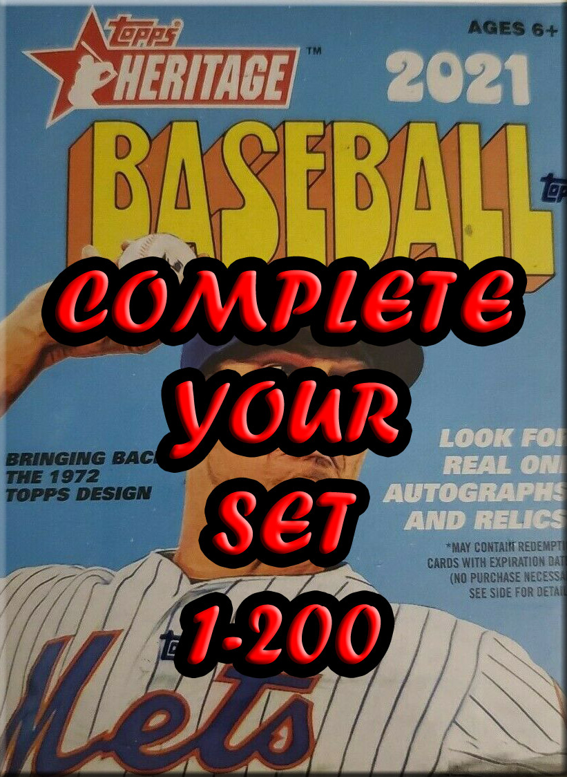 2021 Topps Heritage (Base Set 1-200) Complete Your Set 🔥MINT🔥 CHEAP!