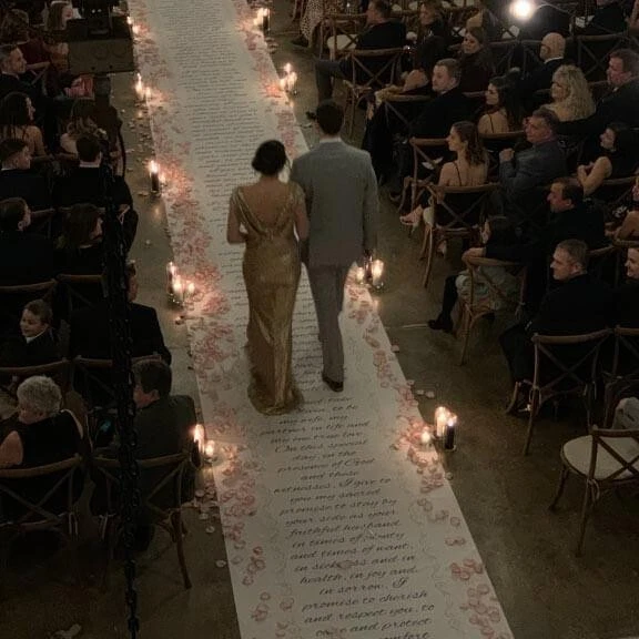 Custom Wedding Aisle Runner, Your Wedding Vows, 20-100 Feet - Image 2 of 4