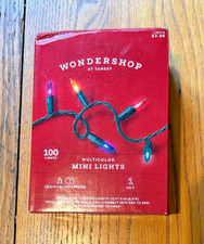 Wondershop 100 Ct Multicolor Mini Lights Indoor/Outdoor Green Wire 20  7.5  NEW