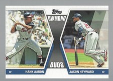 Hank Aaron Jason Heyward 2011 Topps Diamond Duos Series 2 Card# DD-29