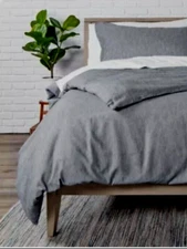 Bare Premium Microfiber Duvet Cover + Pillow Sham - Twin/Twin XL Charcoal Gray