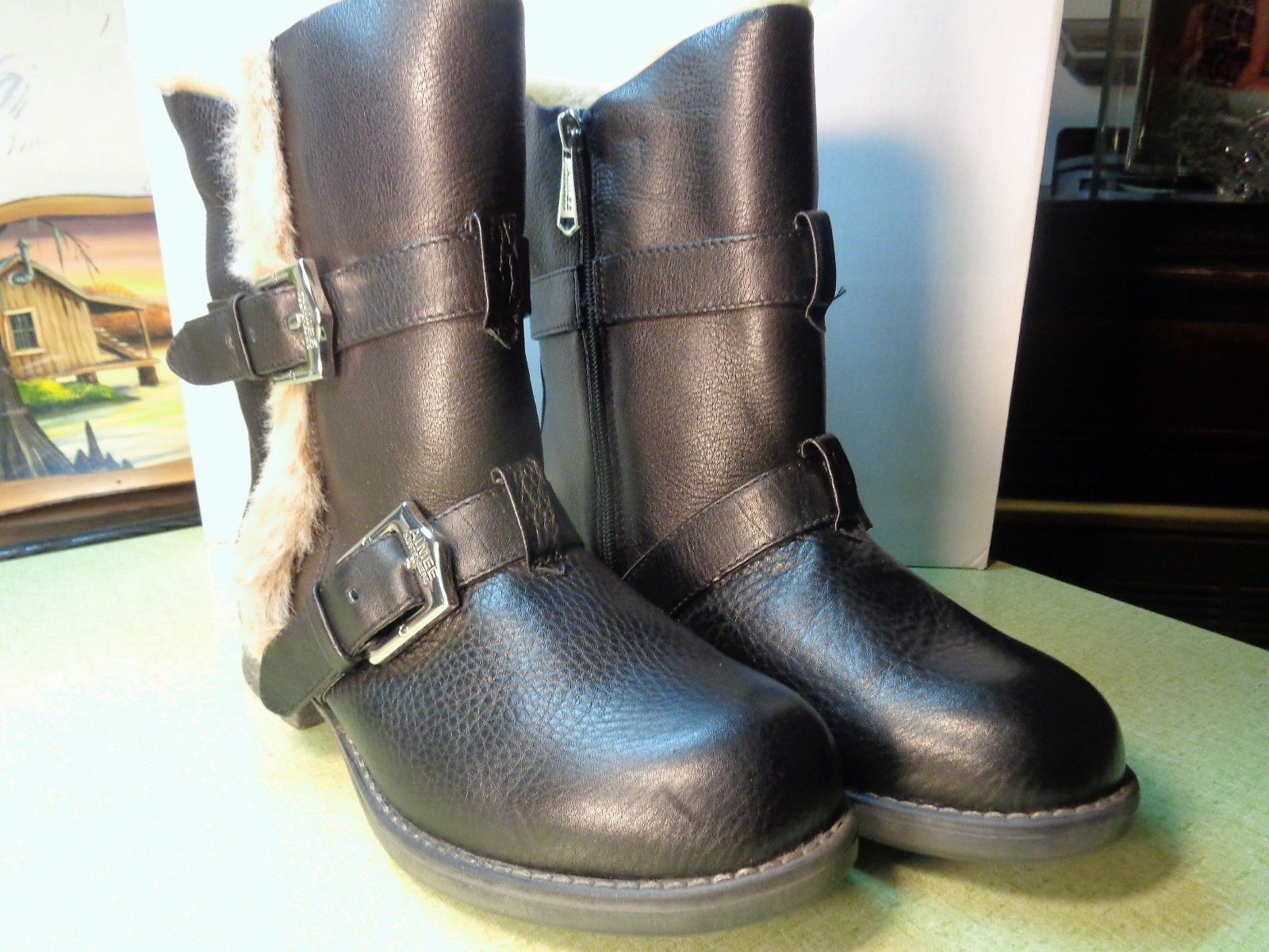 Aimee Kestenberg Faux Fur Lined Lined Lined Mid Calf Boots Zip Sammy Black 8M db1d53 Aimee Kestenberg Faux Fur Lined Lined Lined Mid Calf Boots Zip Sammy Black 8M db1d53
