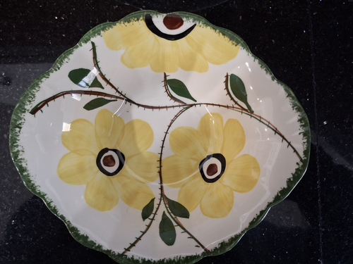 4 Piece Blue Ridge Southern Potteries Yellow Ridge Daisy Place Setting - Picture 5 of 12