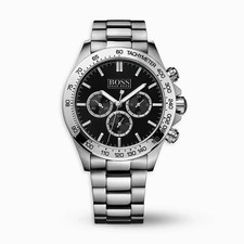 Brand New BOSS 1512965 Ikon Men’s Stainless Steel Black Dial Watch – UK