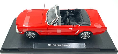 Welly Scala 1/18 Diecast 12519W - 1964-1/2 Ford Mustang Cabrio - Rosso - Foto 3 di 5
