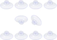 10 Pack 20mm Suction Cups for Glass Table Tops, Rubber Transparent Sucker Pads..