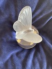 CRISTAL FRANCE BUTTERFLY FROSTED/CLEAR PAPERWEIGHT SIGNED 3.25" x 2.75” — photo 4