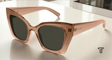 SAINT LAURENT SL 552 006 Cat Eye Injection Nude Grey 51 mm Women's Sunglasses