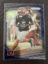 2025 Panini Prizm Tee Higgins Black & Blue Checker SP #13 Cincinnati Bengals