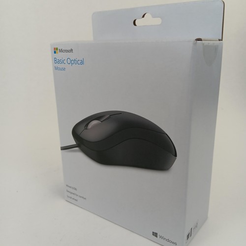Microsoft Basic Optical Mouse Wired USB Scroll Wheel Ambidextrous Windows Mac - Picture 6 of 6