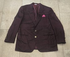 Vintage Brioni Red Black Blazer Sport Coat 43 Made Italy Wool Old Money