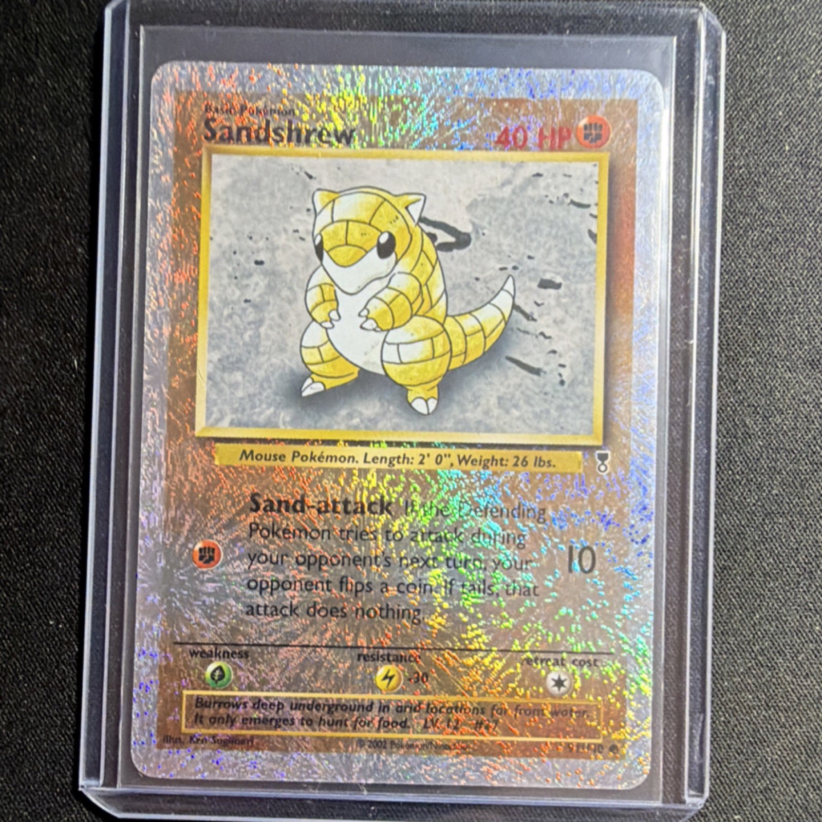 Pokémon Sandshrew Reverse Holo Common 40HP Legendary Collection 91/110 NM