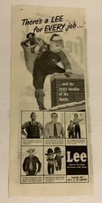 1952 Lee Work Clothes Print Ad There  s a LEE For EVERY Job Overalls Riders