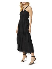 JOIE Womens Black Lined Sleeveless Halter Tea-Length Party Shift Dress XXS