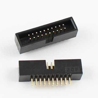1Pcs 1.27mm Pitch 2x10 20 Pin Straight Male Shrouded Box Header IDC Connector *h