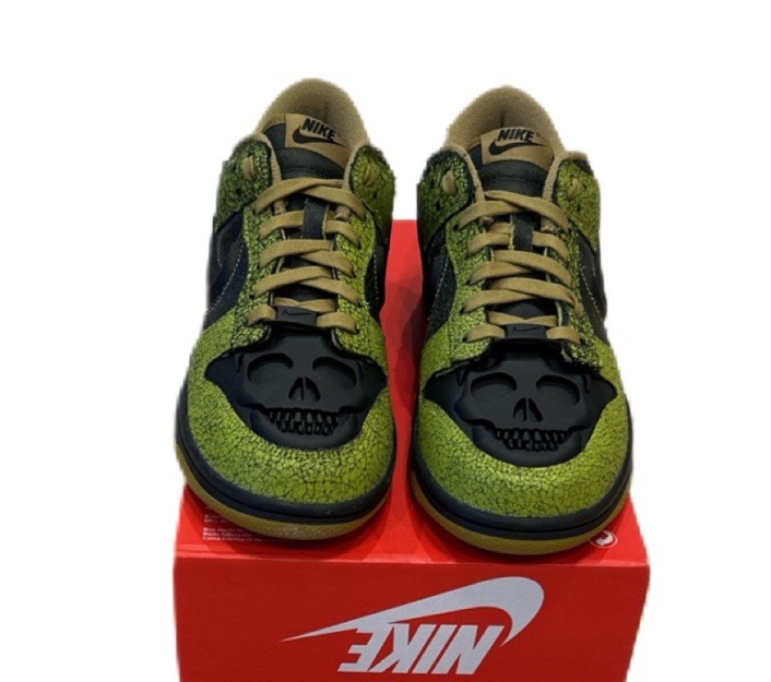 Nike Dunk Low QS Shoes Halloween Skull Bright Green HV6103