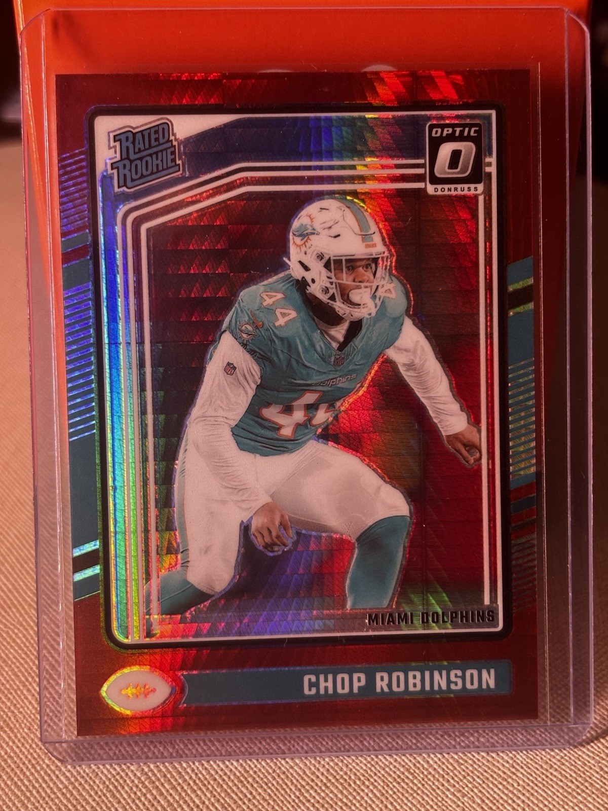2024 Panini Donruss Optic - Rated Rookie Chop Robinson #219 Red Hyper Prizm (RC)