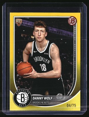 2025-26 Bowman #27 Danny Wolf Yellow Border #/75