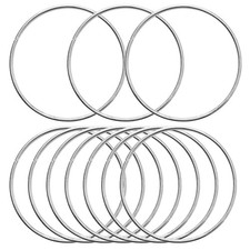 10 Pcs 4 Inch Metal Rings for Craft Silver Hoops Floral 4 Inch,