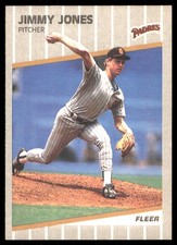 Jimmy Jones 1989 Fleer #308 San Diego Padres MLB READ FREE SHIPPING AutographDen