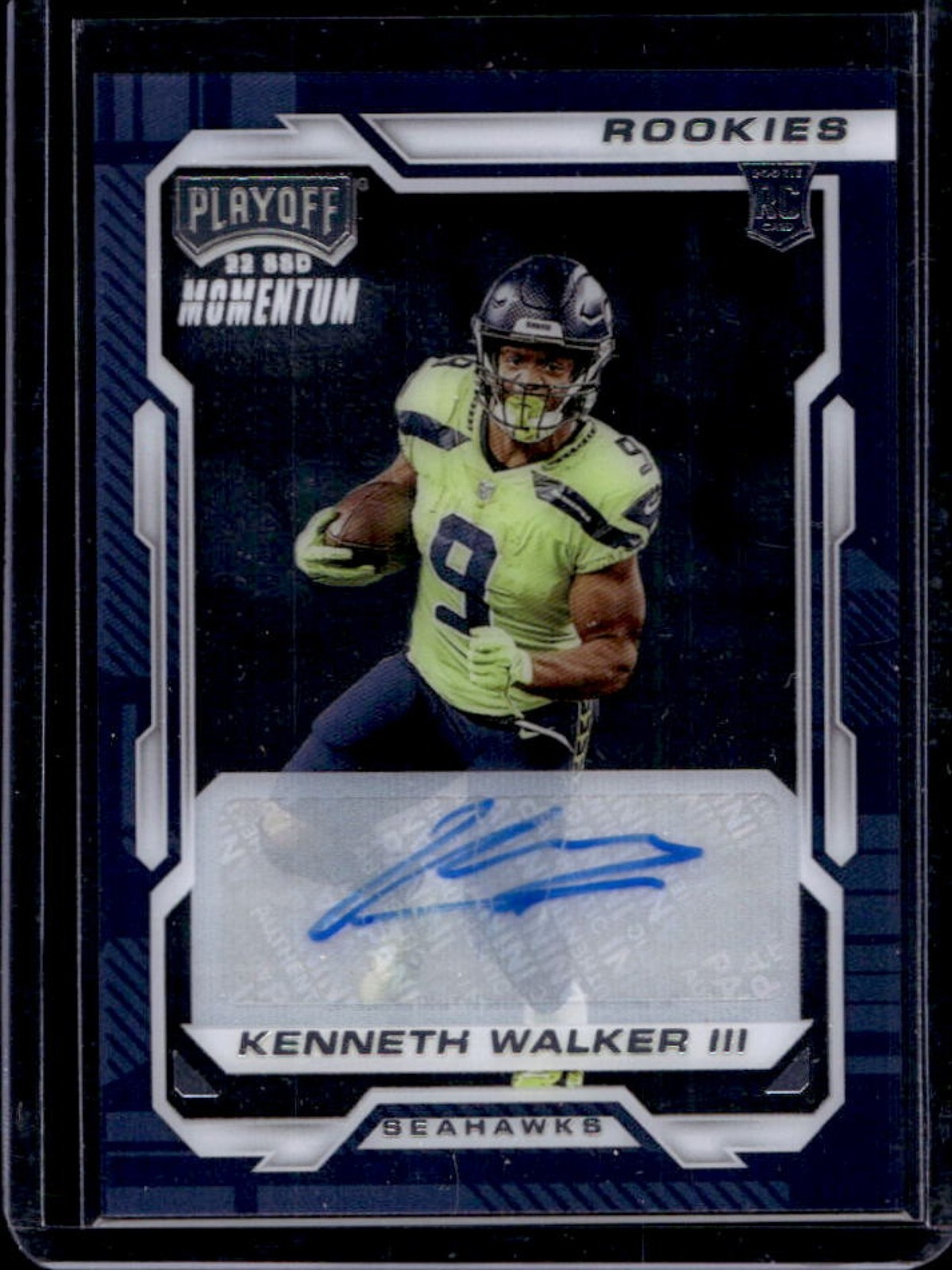 2022 Chronicles Kenneth Walker III Playoff Momentum Rookies Auto RC #PMR-18