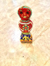 Vintage Huichol Wix&aacute;rika Beaded Folk Art Figure Mexico Handmade Sculpture