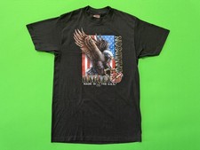 Vintage Harley Davidson 3D Emblem Motorcycle T-Shirt Mens M/L Eagle Biker 90s