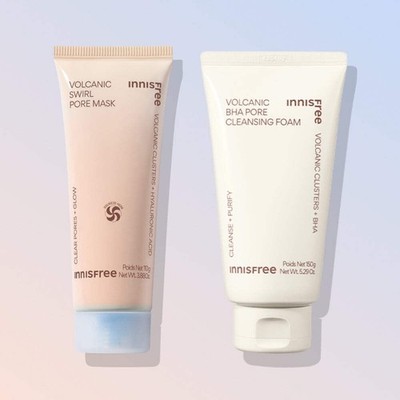 Innisfree Volcanic Pore 2-Piece Set (Volcanic Pore Dual Mask 110g + Volcanic BHA