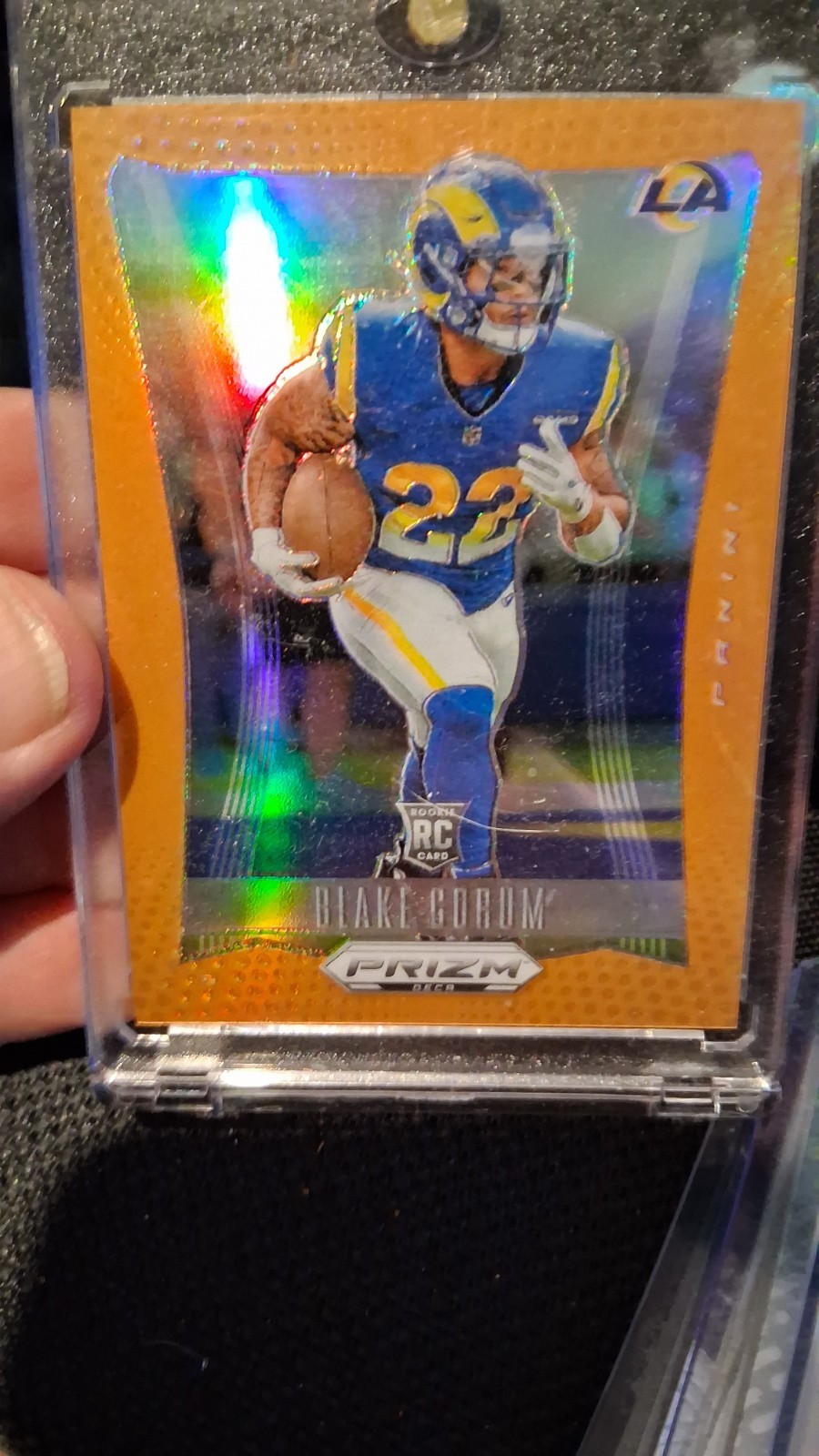 2024 Panini Prizm Deca - Blake Corum #189 Orange Prizm /49 (RC)
