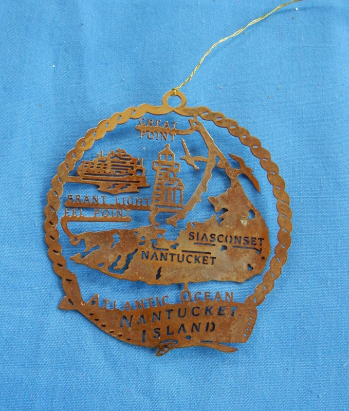 Goldtone 1994 Nantucket Island Christmas Ornament Eel Point Brant Lighthouse