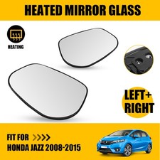 2X Right & Left side fits Honda Jazz 2008-15 Wide Heated Wing Mirror Glass Angle